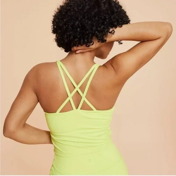 Blogilates Strappy Tank Limeade NWT - Picture 3 of 5